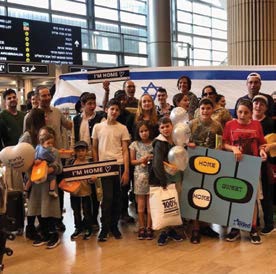 En gruppe unge deltager i Ungdoms Aliyah programmer i løbet af sommeren. (foto: JAFI)